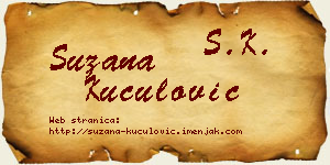 Suzana Kuculović vizit kartica